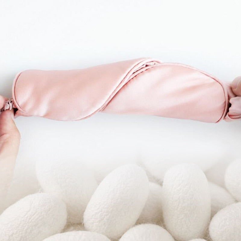 Silk Sleep Mask — 19 Momme Mulberry Silk, Soft and Breathable